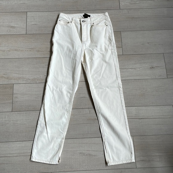 House of Harlow 1960 Denim - House of Harlow off- white straight leg jeans